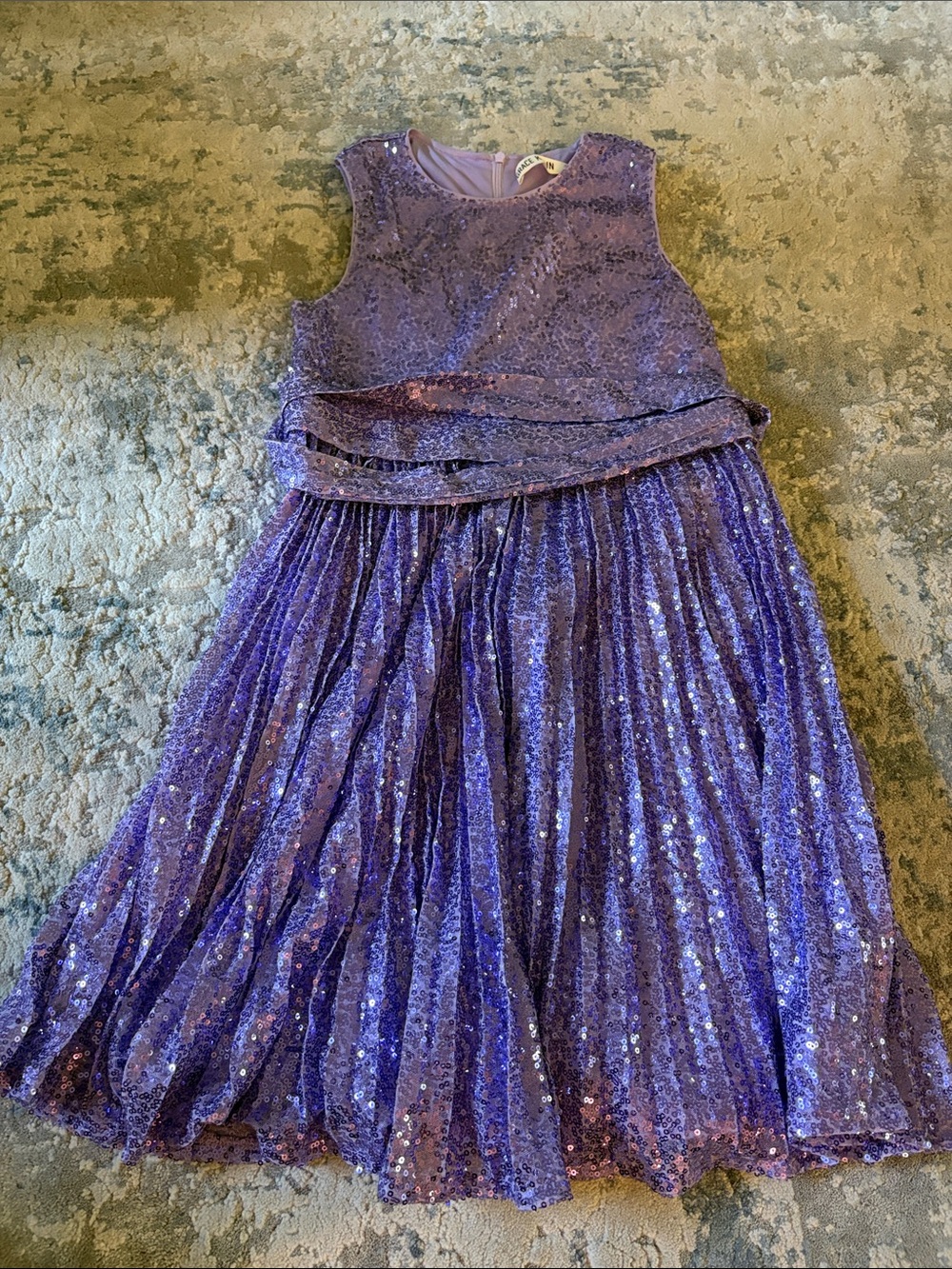 Grace Karin Sparkle Purple Sequin Girls' Party Dress Girls Size 10Y.